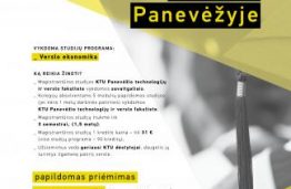 KTU Ekonomikos ir verslo fakultetas kviečia į magistrantūros studijas Panevėžyje