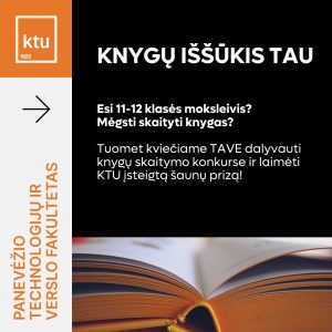 „Knygų iššūkis Tau“ PTVF_konkursas moksleiviams