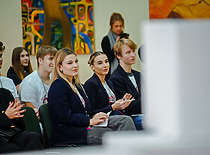 Studentų mokslinė konferencija 2024. Plenarinis posėdis. Nuotr. aut. Živilė Večiorkutė (jp.lt)